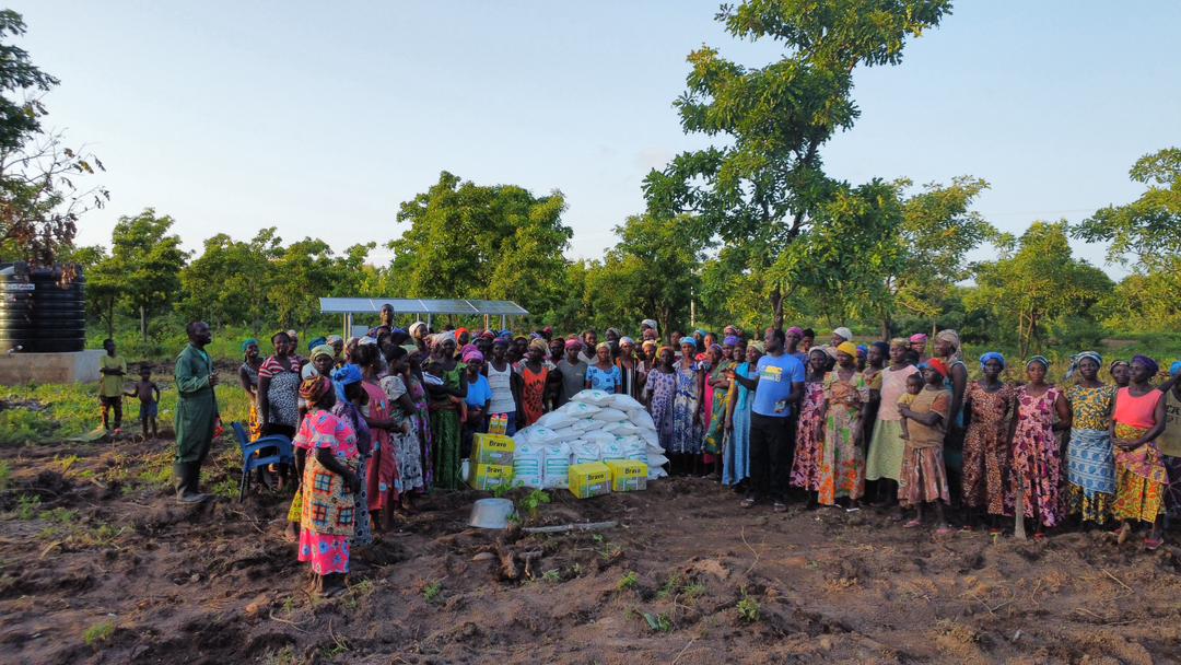 Community gathering of women in Northern Ghana
